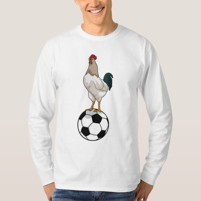 Rooster Soccer player Soccer T-Shirt (Front)