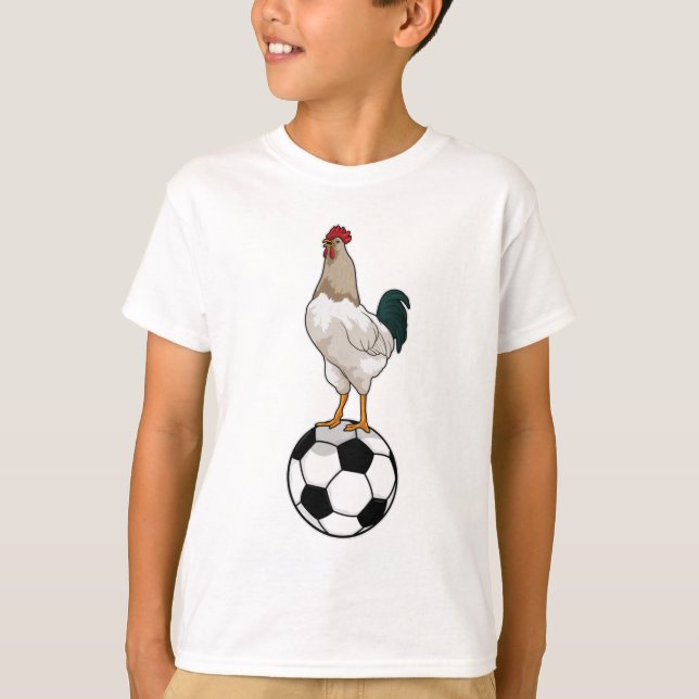 Rooster Soccer player Soccer T-Shirt (Front)