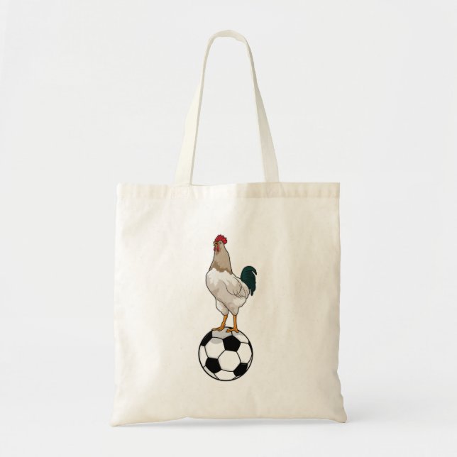 Rooster Soccer player Soccer Tote Bag (Front)