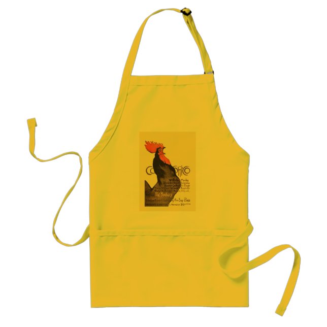 Rooster Steinlen Cocorico French Art Adult Apron (Front)