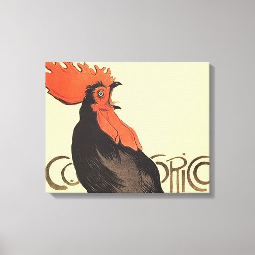 Rooster Steinlen Cocorico French Art Canvas Print