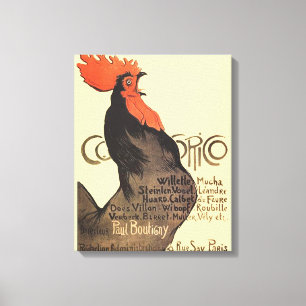 Rooster Steinlen Cocorico French Art Canvas Print