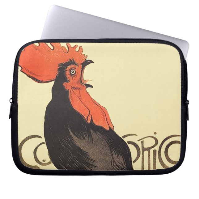 Rooster Steinlen Cocorico French Art Laptop Sleeve (Front)