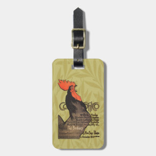 Rooster Steinlen Cocorico French Art Luggage Tag