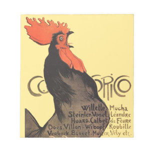 Rooster Steinlen Cocorico French Art Notepad