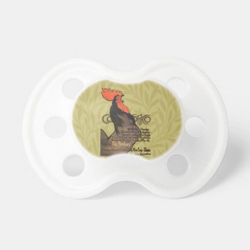 Rooster Steinlen Cocorico French Art Pacifier