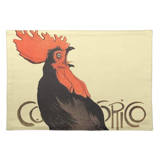 Rooster Steinlen Cocorico French Art Placemat (Front)