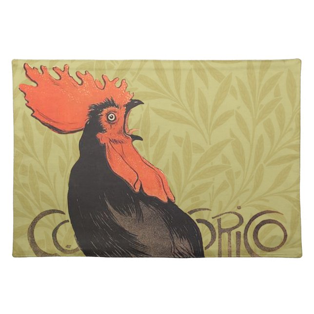 Rooster Steinlen Cocorico French Art Placemat (Front)