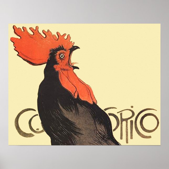 Rooster Steinlen Cocorico French Art Poster (Front)