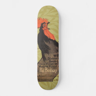 Rooster Steinlen Cocorico French Art Skateboard Deck