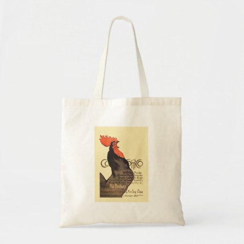 Rooster Steinlen Cocorico French Art Tote Bag