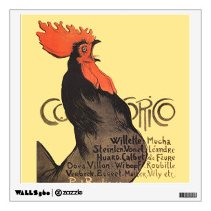 Rooster Steinlen Cocorico French Art Wall Decal