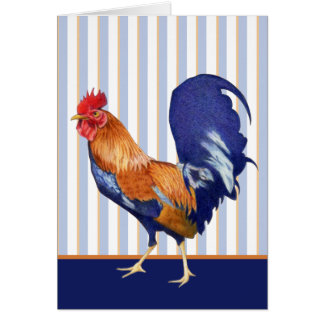 Rooster stripes Card