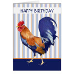 Happy Birthday Rooster and Hen Card | Zazzle