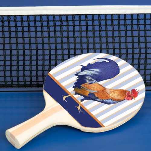 Rooster Stripes Ping Pong Paddle