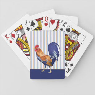 Rooster stripes Playing Cards