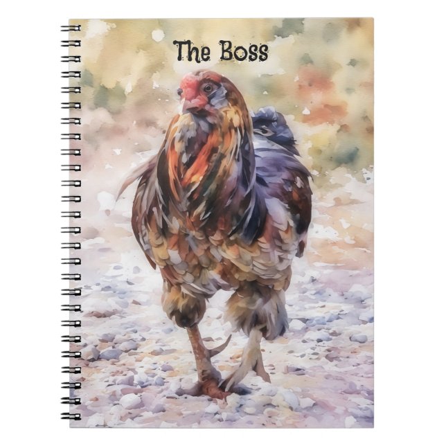 Rooster Strut The Boss or Personalized Journal (Front)