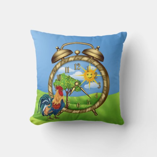 Rooster Sunrise Kitchen Country Pillow