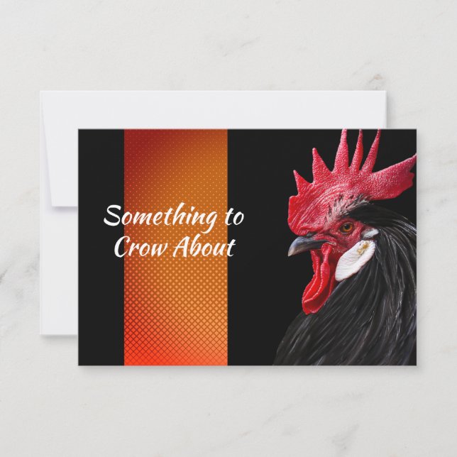 Rooster Surprise Birthday Party Black Chicken Invitation (Front)