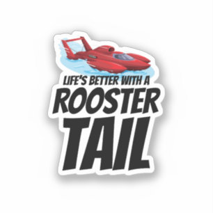 Rooster Tail Rumble: Hydroplane Racing Fun Sticker