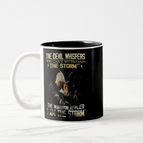 ROOSTER The devil whispers You cant withstand the  Two_Tone Coffee Mug