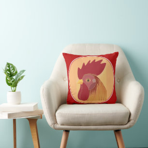Rooster Throw Pillow