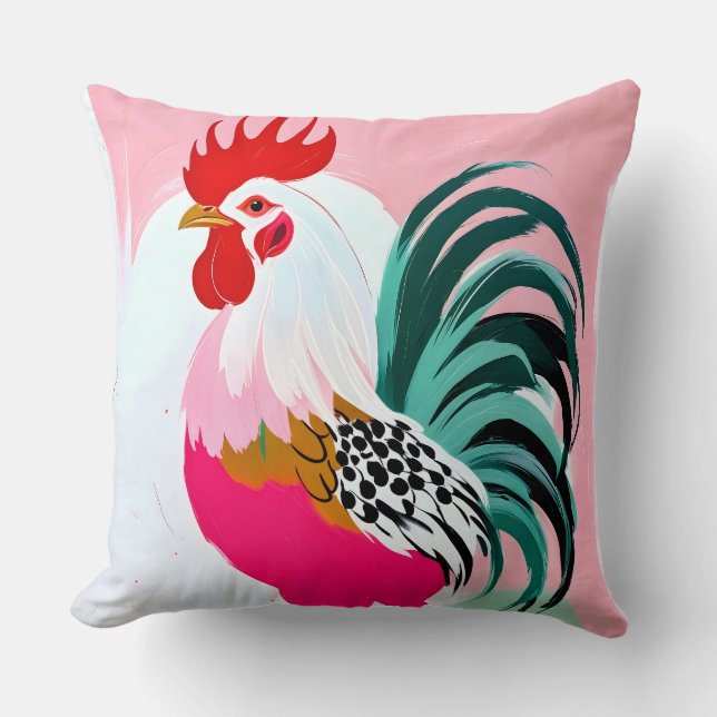 Rooster Throw Pillow (Front)