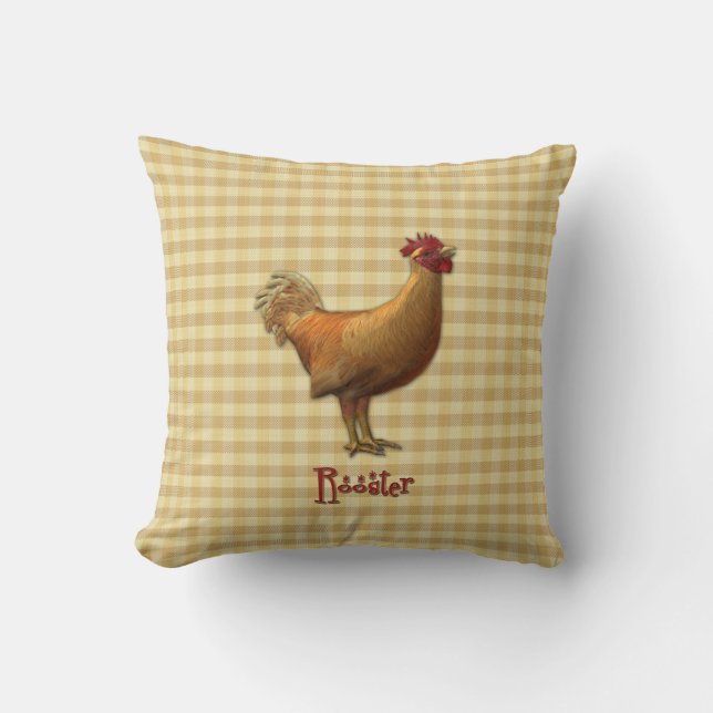 Rooster Throw Pillow (Front)