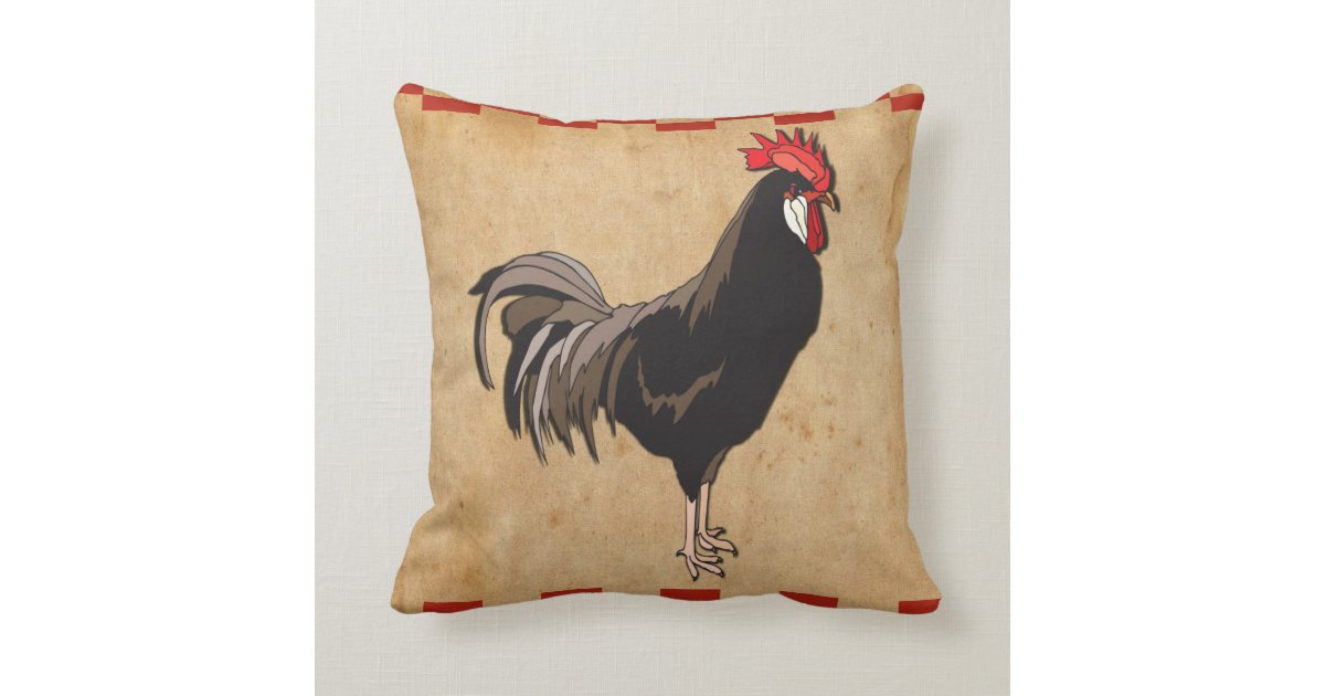 Rooster Throw Pillow
