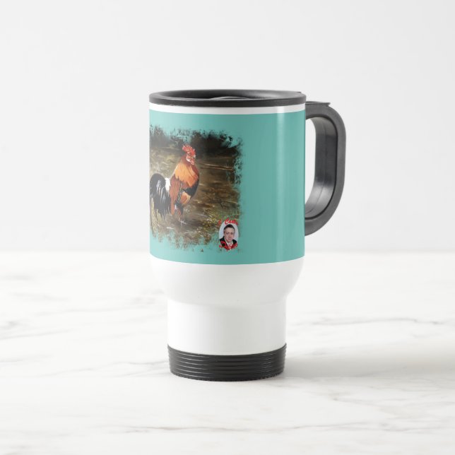Rooster Travel Mug (Front Right)