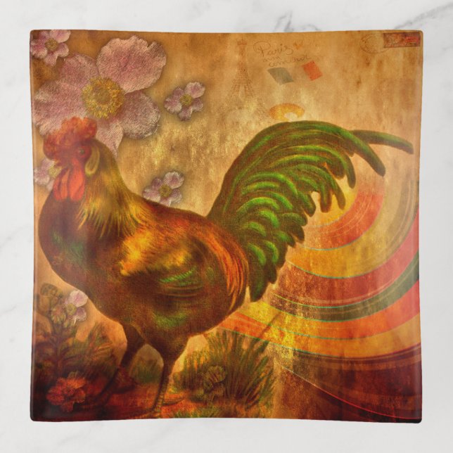Rooster Trinket Tray (Front)