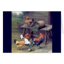 Rooster Turnip Basket Hens