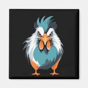 Rooster Vector Art with Vibrant Colors Magnet