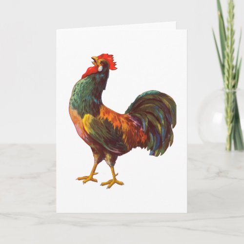 Rooster Vintage Kitchen Crate Art