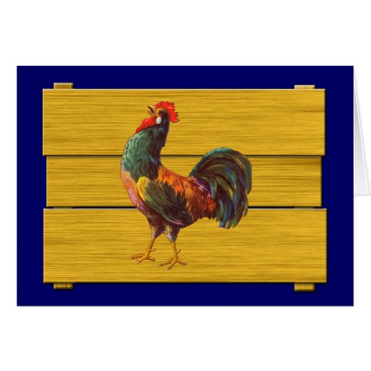 Rooster Vintage Kitchen Crate Art Cards (Front Horizontal)