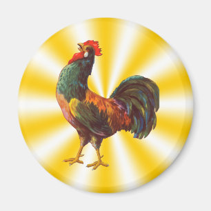 Rooster Vintage Kitchen Crate Art Fridge Magnet