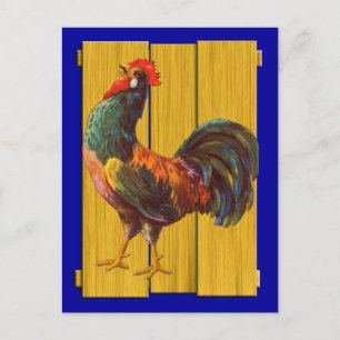 Rooster Vintage Kitchen Crate Art Postcards
