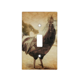Rooster Vintage Photo Light Switch Cover