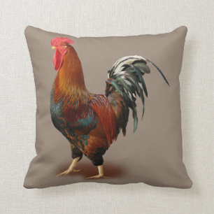 Rooster Vintage Throw Pillow