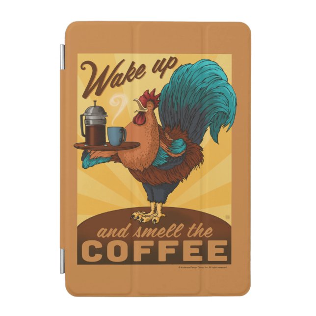Rooster - Wake up and Smell the Coffee iPad Mini Cover (Front)