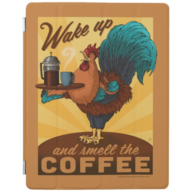 Rooster - Wake up and Smell the Coffee iPad Smart Cover (Front)