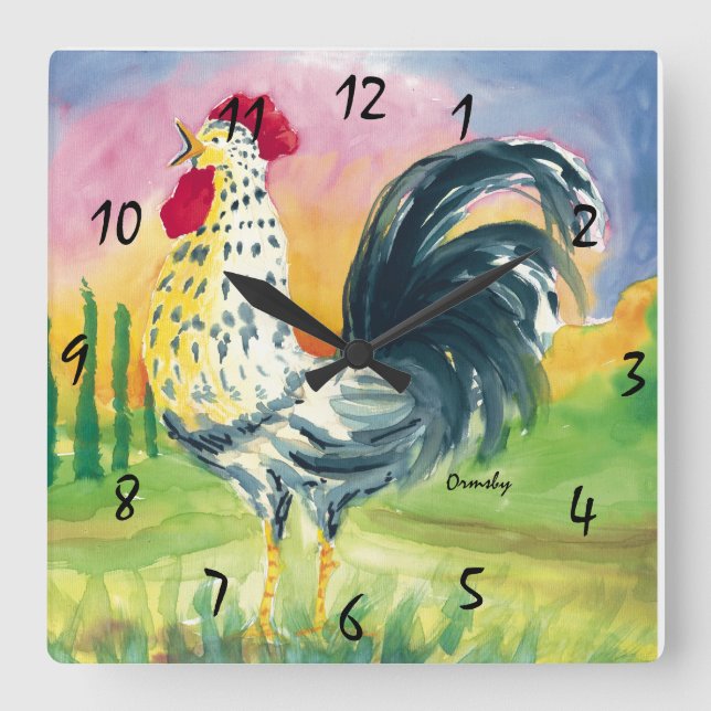 Rooster wall clock (Front)