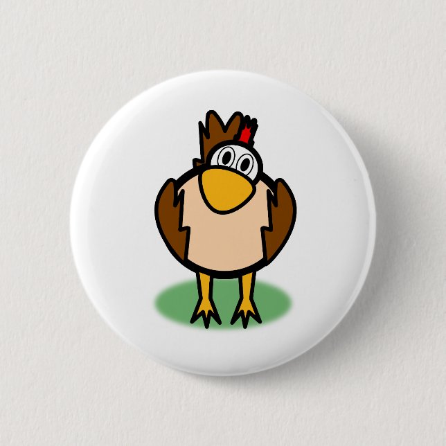 Rooster Watching Button (Front)