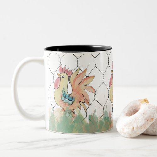 Rooster Watercolor Mug