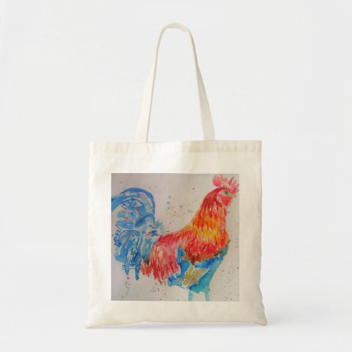 Rooster Watercolour Roosters Chicken Farm Tote Bag