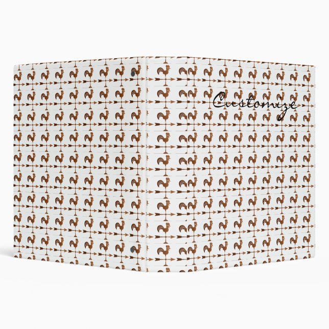 Rooster Weathervane Thunder_Cove 3 Ring Binder (Background)