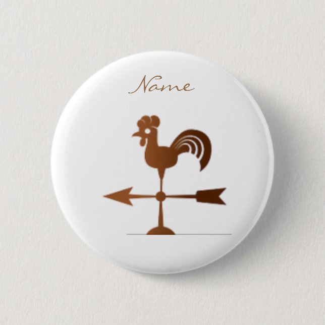 Rooster Weathervane Thunder_Cove Button (Front)