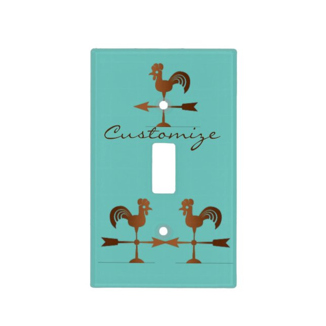 Rooster Weathervane Thunder_Cove Light Switch Cover (Front)