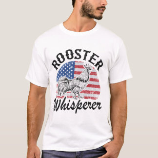 Rooster Whisperer Funny Chicken Farmer Vintage (1) T-Shirt
