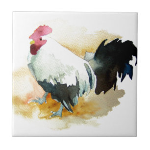 Rooster with an Attitude Ceramic Tile